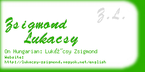 zsigmond lukacsy business card